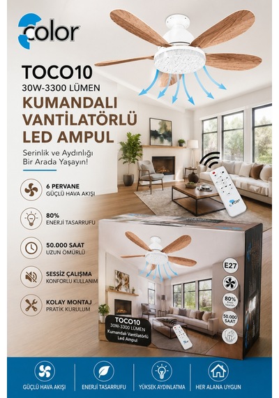 Pervaneli Kristal Led Ampül Beyaz Ve Gün Işığı - 893297386