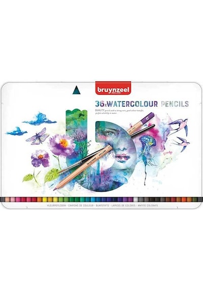 Bruynzeel Suluboya Kalemi Aquarel 36'lı Teneke Kutu