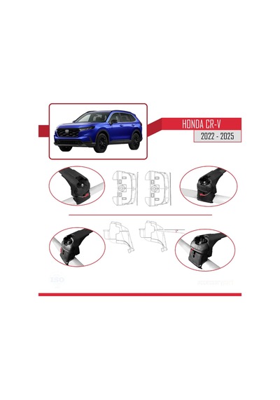 Honda Cr-v 2022-2025 Arası İle Uyumlu Ace-2 Ara Atkı Tavan Barı S