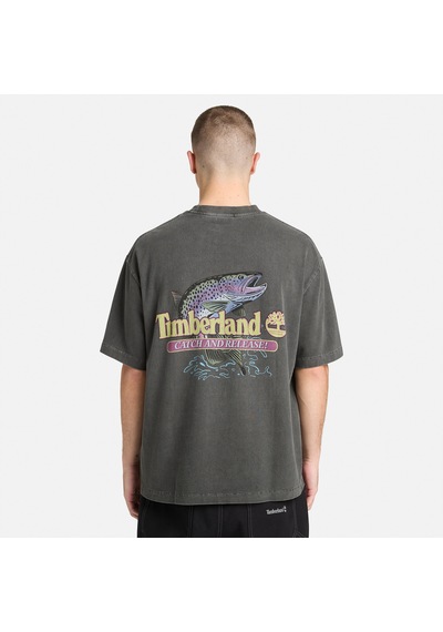 Timberland Fly Fishing Graphic Erkek Siyah T-shirt Tb0a5n7z0011 2800282