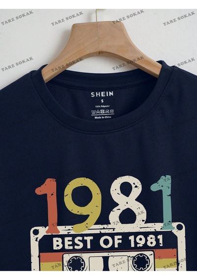 Flood Of Style Crop Ckod-232913 Ses Kaset Ve Mektup Grafik Kırpma Lacivert