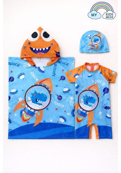 My Kids Wear Erkek Çocuk Deniz Kombini 3 Lü Set Mayo, Havlu Ve Bone 12581 Gri - Siyah My Kids Wear Erkek Çocuk Deniz Kombini 3 Lü Set Mayo, Havlu Ve Bone 12581 Gri - Siyah