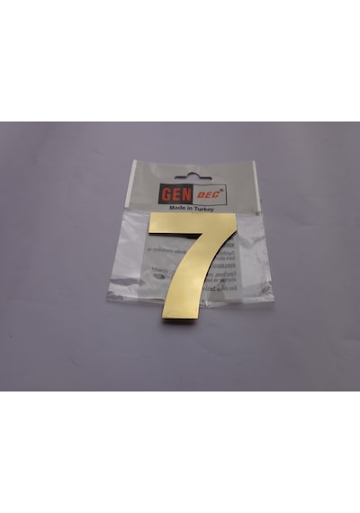 Gendec 8 Cm Altın Sarı Paslanmaz Metal No:7 Kapı,Villa,Birim No