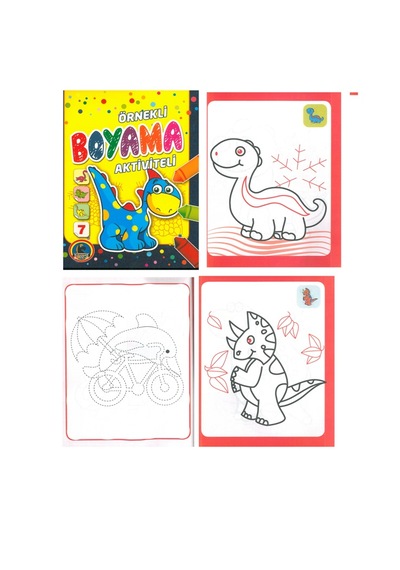 4e Boyama Kitabı Aktiveli Örneklli 48 Syf Dinozor