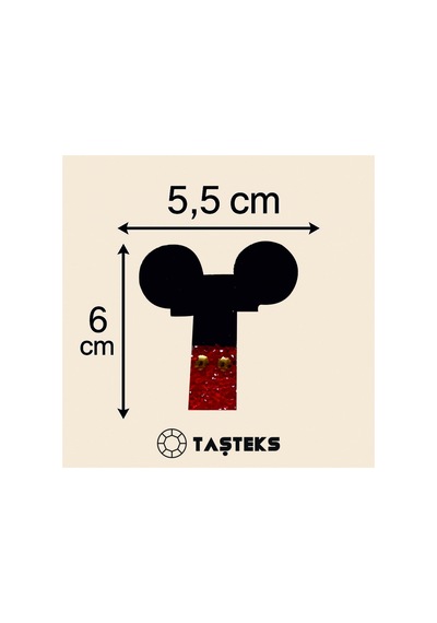 Taşlı Ütülenebilen Veya Sticker Olarak Kullanılabilen ' Mickey T ' Harfi