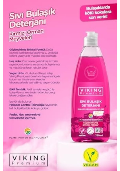 Premium Bulaşık Deterjanı Orman Meyveleri 750 Ml 2 Paketi