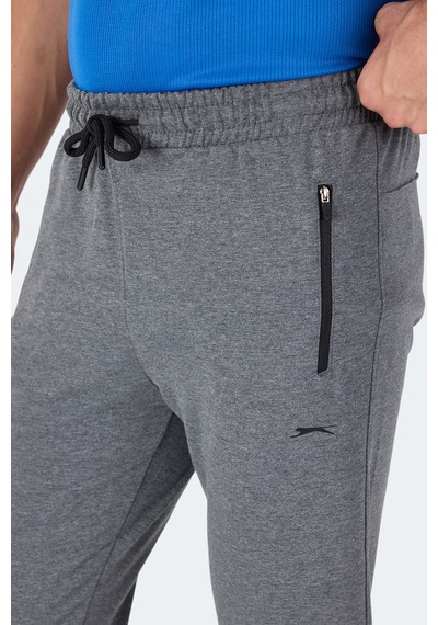 Slazenger Ognen I Erkek Fermuar Cepli Koyu Gri Eşofman Altı Koyu Gri