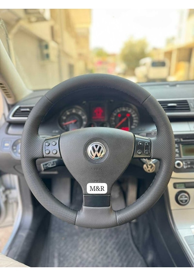 Volkswagen Golf 5 Jetta Passat  Kaplama Deri Direksiyon Kılıfı Siyah