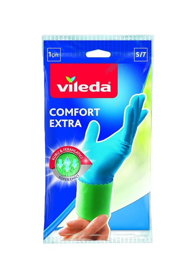 Vileda Comfort Extra Eldiven,%100 Doğal Lateks, S