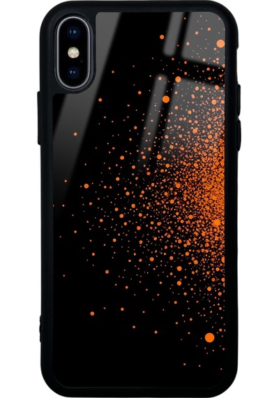 Apple Uyumlu iPhone X - Xs Yıldız Patlaması Tasarımlı Glossy Telefon Kılıfı Çok Renkli