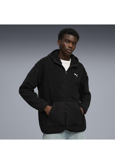 Puma Ess Elevated Full-zip Hoodie Erkek Yetişkin Ceket Siyah
