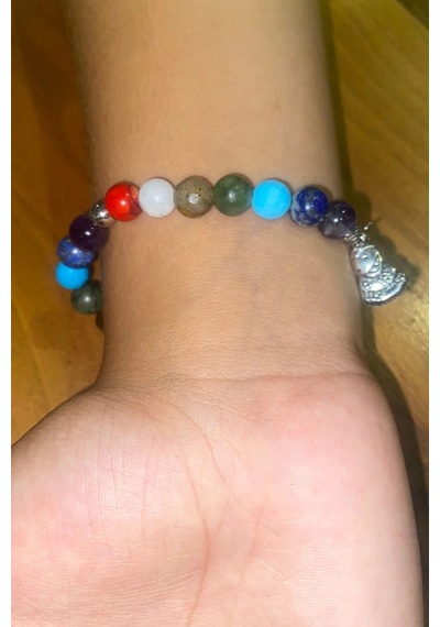 Çin Takvimi Burçları Çharm 7 Çakra Doğal Taş Bileklik Hand Made El İşi Feng Shui Ejderha Yılı Koruyucu Hayvan Snake Yılan Objeli Çok Renkli