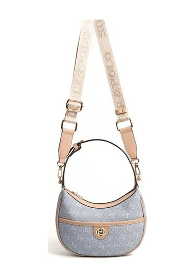 Silver Polo Sp1194 Kadın Omuz Çantası Monogram Mavi-ten