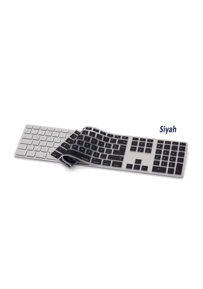 Magic Keyboard Klavye Koruyucu Uk-us To Türkçe A1243 Usb Kablolu Model İle Uyumlu Siyah