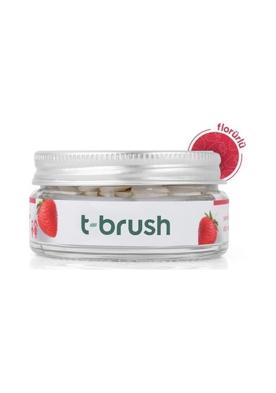 T-Brush Çilek Aromalı Florürlü Diş Macunu 90 Tablet