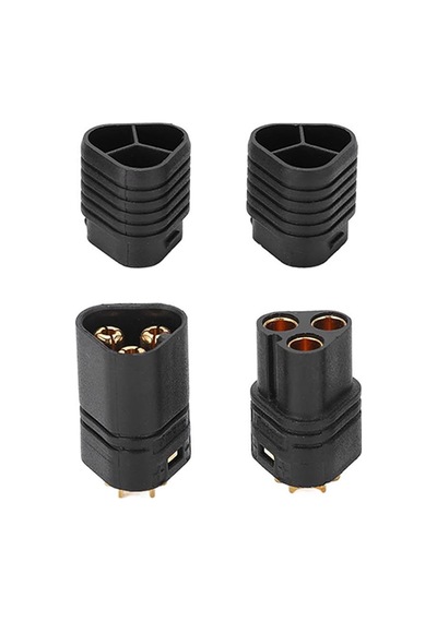 MT60 3 Pin Dişi Erkek Konnektör Soket Çift Amass 3.5mm 12Awg RC Esc Motor