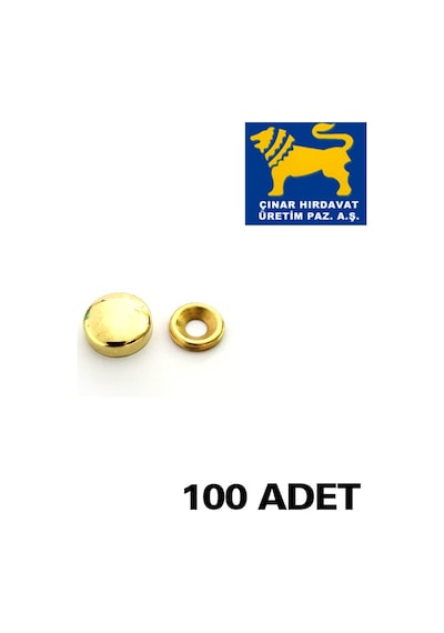 Arslan Mamulleri Vida Kapağı 15 Mm Sarı 100 Adet