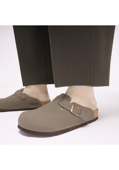 Terlik Erkek 1033068 Birkenstock Boston Bf Nu Stone Gri