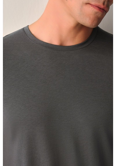 Suwen Jacob Erkek Modal Şort Pijama Takımı Sh26716663003 Gri / Antrasit