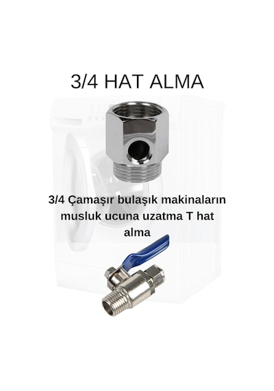Su Arıtma Cihazı 3/4 Hat Alma Aparatı ve Küresel Vana