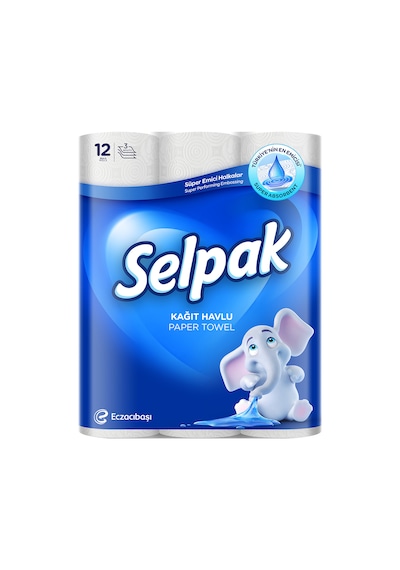 Selpak Süper Emici Rulo Kağıt Havlu 12'li