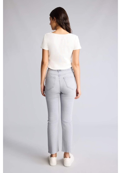 Defacto Crop Flare Fıt Yüksek Bel Gri Jean Pantolon I1912ax26aunm55 Gri-nm55