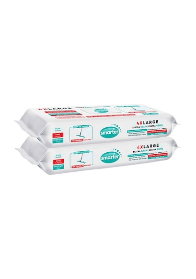 Smarter Beyaz Sabun Kokulu Sirke ve Karbonat Katkılı 4XL Mopa Uyumlu Yer Temizlik Havlusu 2 x 30'lu