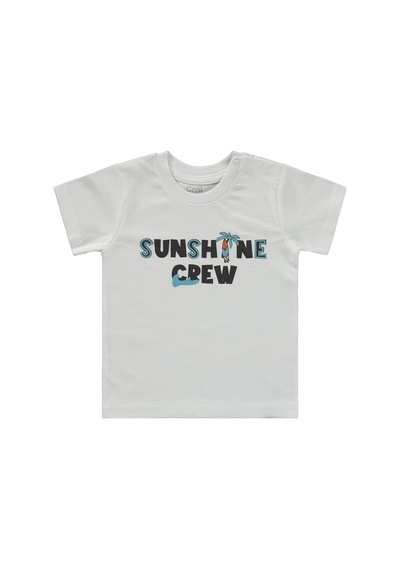 Civil Baby Sunshine Crew Baskılı 6-18 Ay Takım - Beyaz