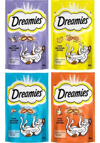 Dreamies Kedi Ödülü Karışık Avantaj Paketi 12 x 60 G