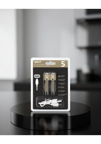 Tekrar Şarj Edilebilir Aa Pil Usb Type-c 1000+ Döngü