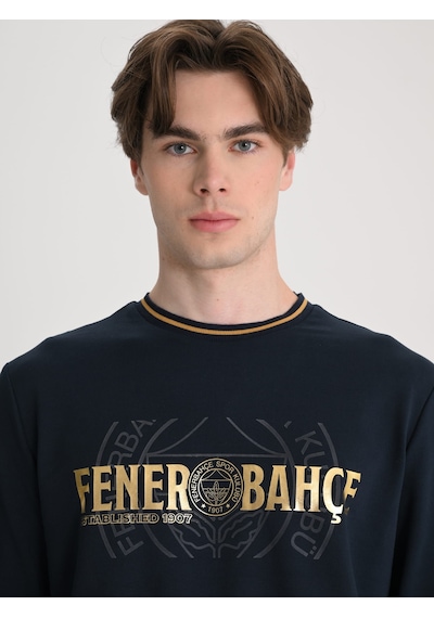 Fenerbahçe Lacivert Tribün Established 1907 Erkek Sweatshirt Fb Laci Yeni
