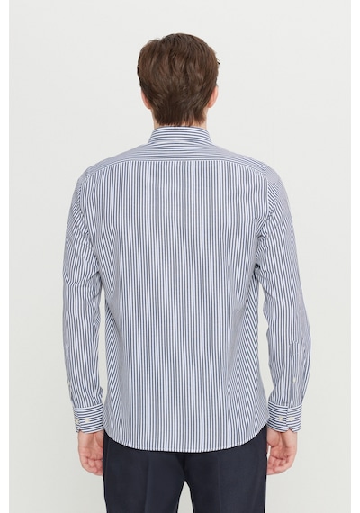 AC&Co / Altınyıldız Classics Erkek Beyaz Antrasıt Pamuklu Tailored Slim Fit Dar Kesim Düğmeli Klasik Yaka Çizgili Gömlek Beyaz Antrasıt AC&Co / Altınyıldız Classics Erkek Beyaz Antrasıt Pamuklu Tailored Slim Fit Dar Kesim Düğmeli Klasik Yaka Çizgili Gömlek Beyaz Antrasıt