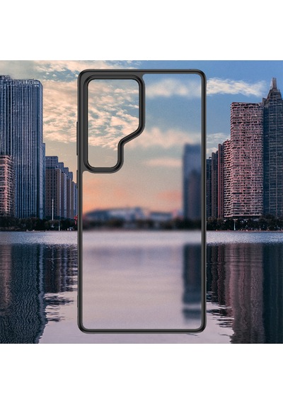 Samsung Galaxy Uyumlu S25 Ultra Kılıf Kenar Korumalı Arkası Şeffaf Kapak