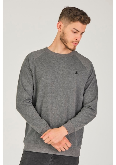 V4003 Dewberry Reglan Kol Erkek Sweatshırt-antrasit Antrasit