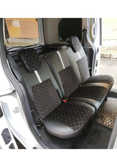 Renault Kangoo 2011 2022 Arası Uyumlu Arka Sırt Arka Oturma 2 1 Beyaz Nakışlı