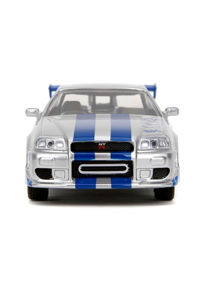 Jada Fast And Furious Diecast Model 12cm 2002 Nissan Skyline Gtr R34silver/blue