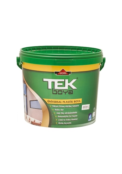Tek Üniversal Plastik Boya Beyaz 7.5 L 10 KG