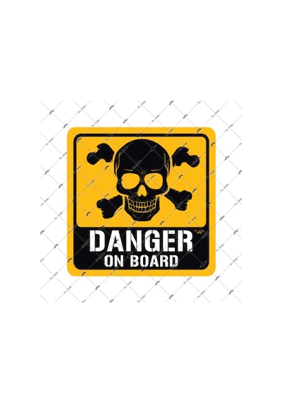 Bob6 Danger On Board Sticker