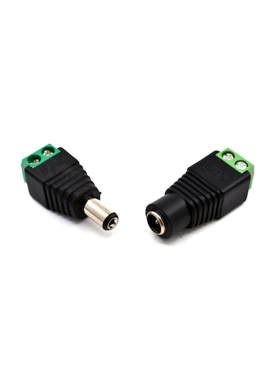 1 Takım 2,1mm Klemensli Dc Jak Erkek Dişi