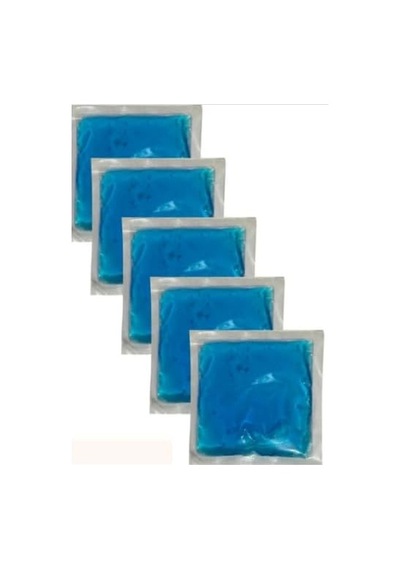 Medpride Termojel Sıcak Soğuk Kompres Jel Buz Paketi, Mavi, 13x13 Cm, 5 Adet, Yeniden Kullanılabilir, Jel Paket