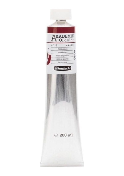 Schmincke Akademie Öl Color Yağlı Boya 200 Ml Seri 1 312 Madder Lake Karışık, Çok Renkli