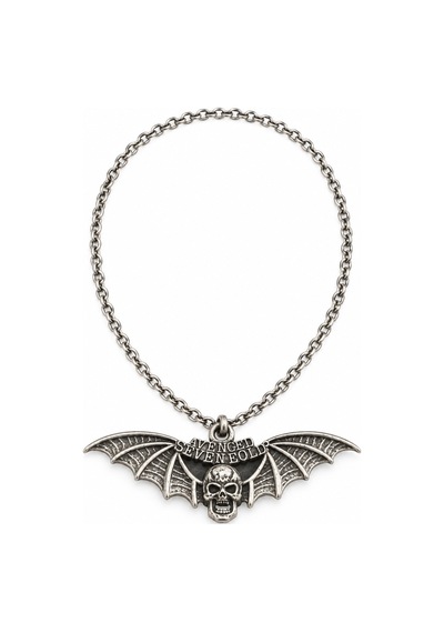 Avenged Sevenfold Deathbat Kolye Kanatlı Kuru Kafa Gotik Metal Kolyesi Altın - Gümüş