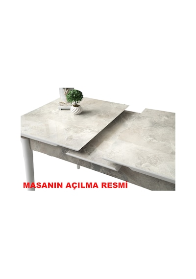 Kelebek Açılır Mdf Masa Mutfak,salon,yemek Odası Masası 60x100 Cm Gri