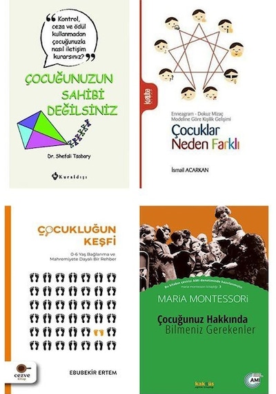 Çocuk Eğitiminde Psikoloji Kitapları (4 Kitap Set) / Maria Mon...