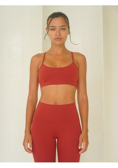Mai Studios Co. Fold Kaplı Spor Bordo Crop Bordo