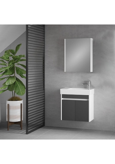 Denko Natalia 60 Cm Mdf Antrasit Gri Banyo Dolabı Takımı Antrasit Denko Natalia 60 Cm Mdf Antrasit Gri Banyo Dolabı Takımı Antrasit