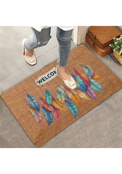Valerine Life Sarkaç Tüyler Welcome Kapı Önü Paspası 45x70cm