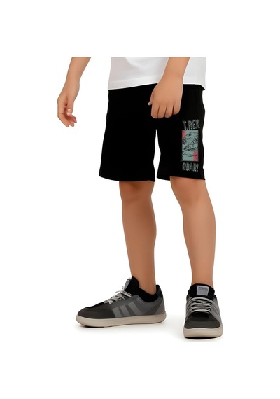 Fyk Kids Erkek Çocuk Baskılı Sıfır Kol Trex Roar Alt-üst Takım Beyaz