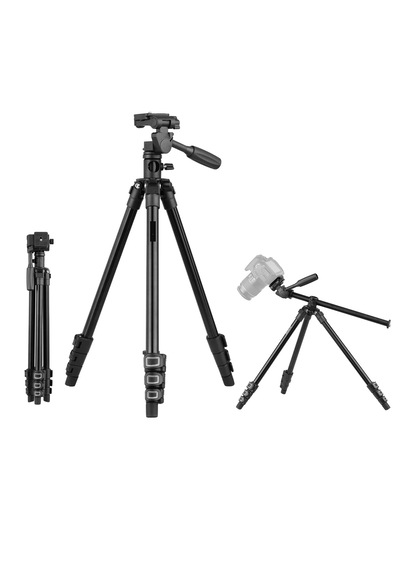 Ht-t02 Profesyonel Tripod 154 Cm Yatay Kullanım Çok Fonksiyonlu