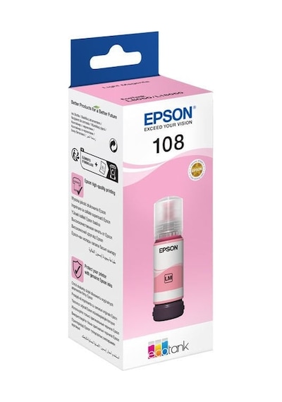 Epson T09c6 108 Light Magenta Açık Kırmızı Şişe Mürekkep T09c64 L